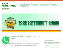 Tablet Screenshot of foodsovereigntyghana.org